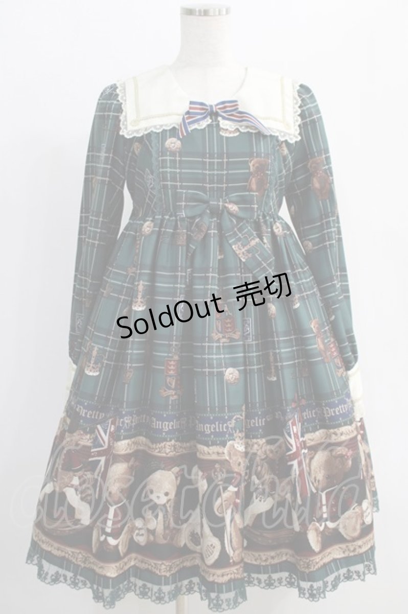 画像1: Angelic Pretty / British Bearワンピース Free グリーン H-24-12-25-002-AP-OP-NS-ZH (1)