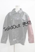 NieR Clothing / フェイクレザージャケット  黒×赤 H-24-12-26-033-PU-JA-KB-ZH