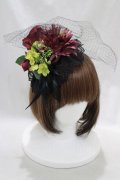 ATELIER PIERROT / フェザーコサージュカチューシャ  黒 H-24-12-26-008-EL-AC-KB-ZH