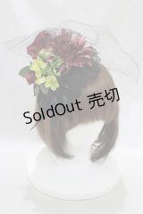 ATELIER PIERROT / フェザーコサージュカチューシャ  黒 H-24-12-26-008-EL-AC-KB-ZH