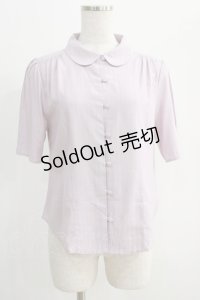 an another angelus / ドビーストライプタックスリーブシャツブラウス Free ラベンダー H-24-12-26-1021-CA-BL-NS-ZH