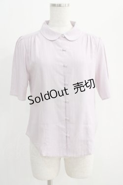 画像1: an another angelus / ドビーストライプタックスリーブシャツブラウス Free ラベンダー H-24-12-26-1021-CA-BL-NS-ZH