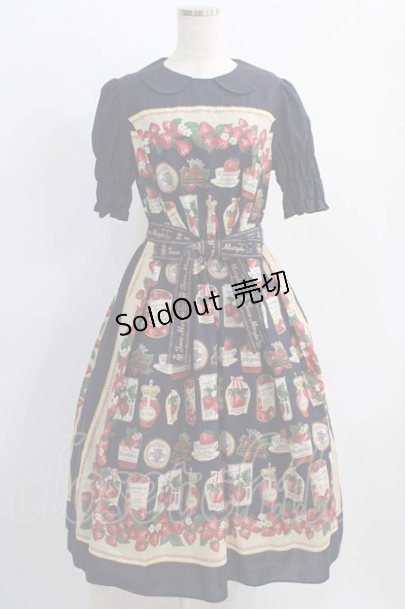 画像1: Jane Marple / Strawberry label scarfのコレットドレス  ネイビー H-24-12-26-016-JM-OP-KB-ZT206 (1)
