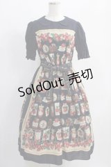 Jane Marple / Strawberry label scarfのコレットドレス  ネイビー H-24-12-26-016-JM-OP-KB-ZT206