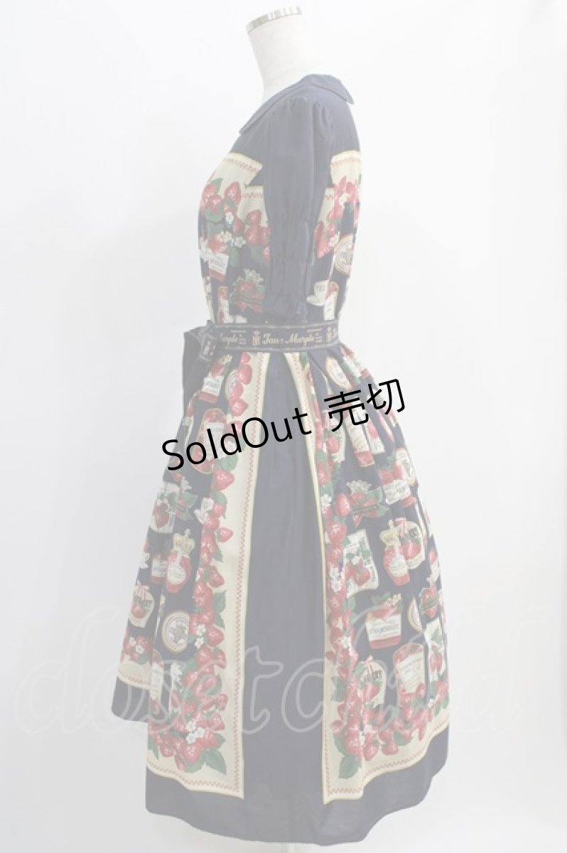 画像2: Jane Marple / Strawberry label scarfのコレットドレス  ネイビー H-24-12-26-016-JM-OP-KB-ZT206 (2)