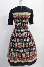画像3: Jane Marple / Strawberry label scarfのコレットドレス  ネイビー H-24-12-26-016-JM-OP-KB-ZT206 (3)