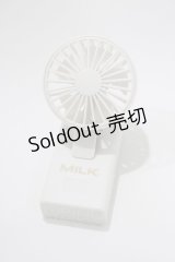 MILK / 2024 Summer Collection ノベルティ ロゴ入り3wayハンディファン  オフ H-24-12-26-003-ML-ZA-KB-ZH