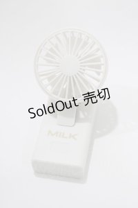 MILK / 2024 Summer Collection ノベルティ ロゴ入り3wayハンディファン  オフ H-24-12-26-003-ML-ZA-KB-ZH
