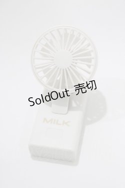 画像1: MILK / 2024 Summer Collection ノベルティ ロゴ入り3wayハンディファン  オフ H-24-12-26-003-ML-ZA-KB-ZH