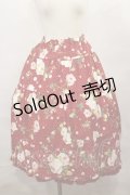 PINK HOUSE / Berry Roseプリントミディスカート Free レッド H-24-12-27-1001-LO-SK-NS-ZH
