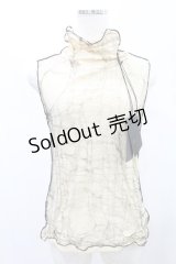 alice auaa / NetノースリーブC/S 1（メンズサイズ） 生成×黒 H-24-12-28-022-AA-TS-KB-ZH