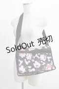 PINK HOUSE / ローズ柄ショルダーバッグ  ブラック H-24-12-29-1032-LO-BG-NS-ZH