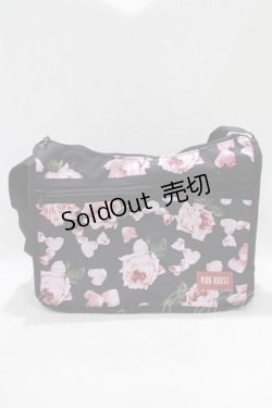 画像2: PINK HOUSE / ローズ柄ショルダーバッグ  ブラック H-24-12-29-1032-LO-BG-NS-ZH
