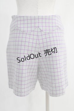 画像3: Franche Lippee / 格子チェックパンツ S グレー/ラベンダー H-24-12-29-1083-LO-PA-NS-ZH