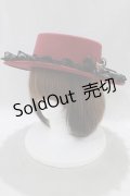 axes femme / 巻きバラレースカンカン帽  ボルドー H-24-12-29-1023-AX-AC-NS-ZH