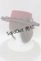 axes femme / 巻きバラレースカンカン帽  ボルドー H-24-12-29-1023-AX-AC-NS-ZH