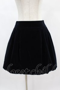 Jane Marple / コットンベルベットのタックスカート  ネイビー H-24-12-29-2021-JM-SK-KB-ZT411