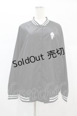 NieR Clothing / バックプリントブルゾン  黒×白 H-25-01-02-057-PU-JA-KB-ZH