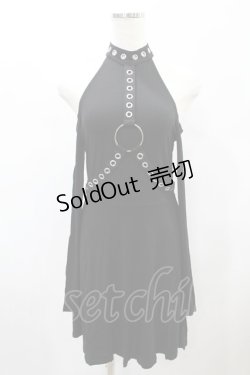 画像1: KILL STAR / HELTER LONG SLEEVE DRESS XS ブラック H-25-01-02-2002-SL-OP-KB-ZI