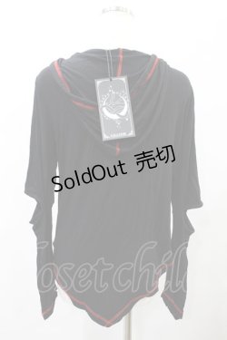 画像2: KILL STAR / AVATAR HOOD TOP M ブラック H-25-01-02-2040-SL-TO-KB-ZH