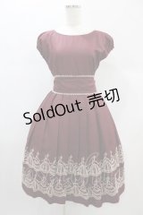 Jane Marple / ウィンターワルツワンピース  エンジ H-25-01-02-024-JM-OP-KB-ZH