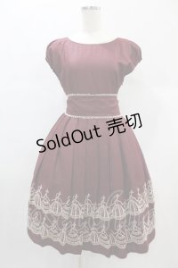 Jane Marple / ウィンターワルツワンピース  エンジ H-25-01-02-024-JM-OP-KB-ZH