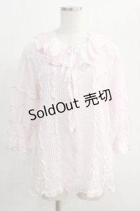 Angelic Pretty / ふわふわピンタックブラウス Free ピンク H-25-01-03-042-AP-BL-NS-ZH