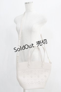 画像1: m petit by misako / AMハナパンチング2WAYバッグ  アイボリー H-25-01-03-054-LO-BG-NS-ZH