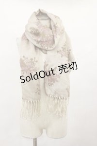 axes femme / 花柄ストール  ベージュ H-25-01-05-029-AX-ZA-NS-ZH