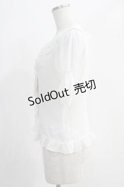 画像2: BABY,THE STARS SHINE BRIGHT / お花レースの半袖シフォンブラウス Free オフ H-25-01-05-1051-BA-BL-NS-ZH