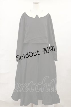 画像1: m petit by misako / サンリオキャラクターズコラボ クロミワッペン付きワンピース LL ブラック H-25-01-05-018-LO-OP-NS-ZH