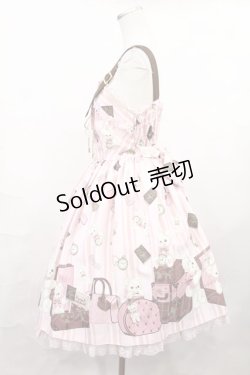 画像2: Angelic Pretty / Travelくまちゃんベルトジャンパースカート Free ピンク H-25-01-07-1006-AP-OP-NS-ZH
