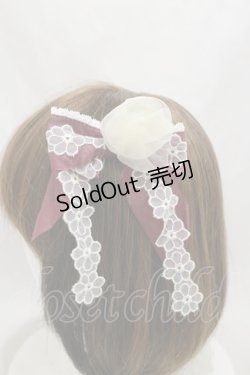 画像1: BABY,THE STARS SHINE BRIGHT / La fleurieリボンコーム  エンジ H-25-01-07-020-BA-AC-NS-ZH