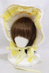 BABY,THE STARS SHINE BRIGHT / Le Ruban Ombre Roseボンネット  イエロー H-25-01-07-021-BA-AC-NS-ZH
