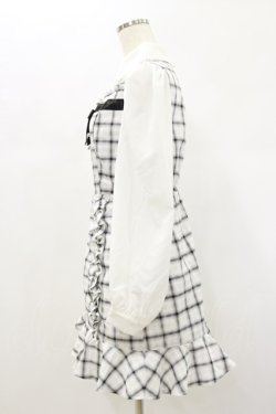 画像3: Ank Rouge / チェックリボンワンピース M ホワイト H-25-01-08-004-CA-OP-NS-ZH