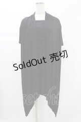 CIVARIZE / ドレープ半袖カットソー 44 黒 H-25-01-08-1035-GO-TO-KB-ZT414