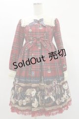 Angelic Pretty / British Bearワンピース Free アカ H-25-01-08-011-AP-OP-NS-ZH