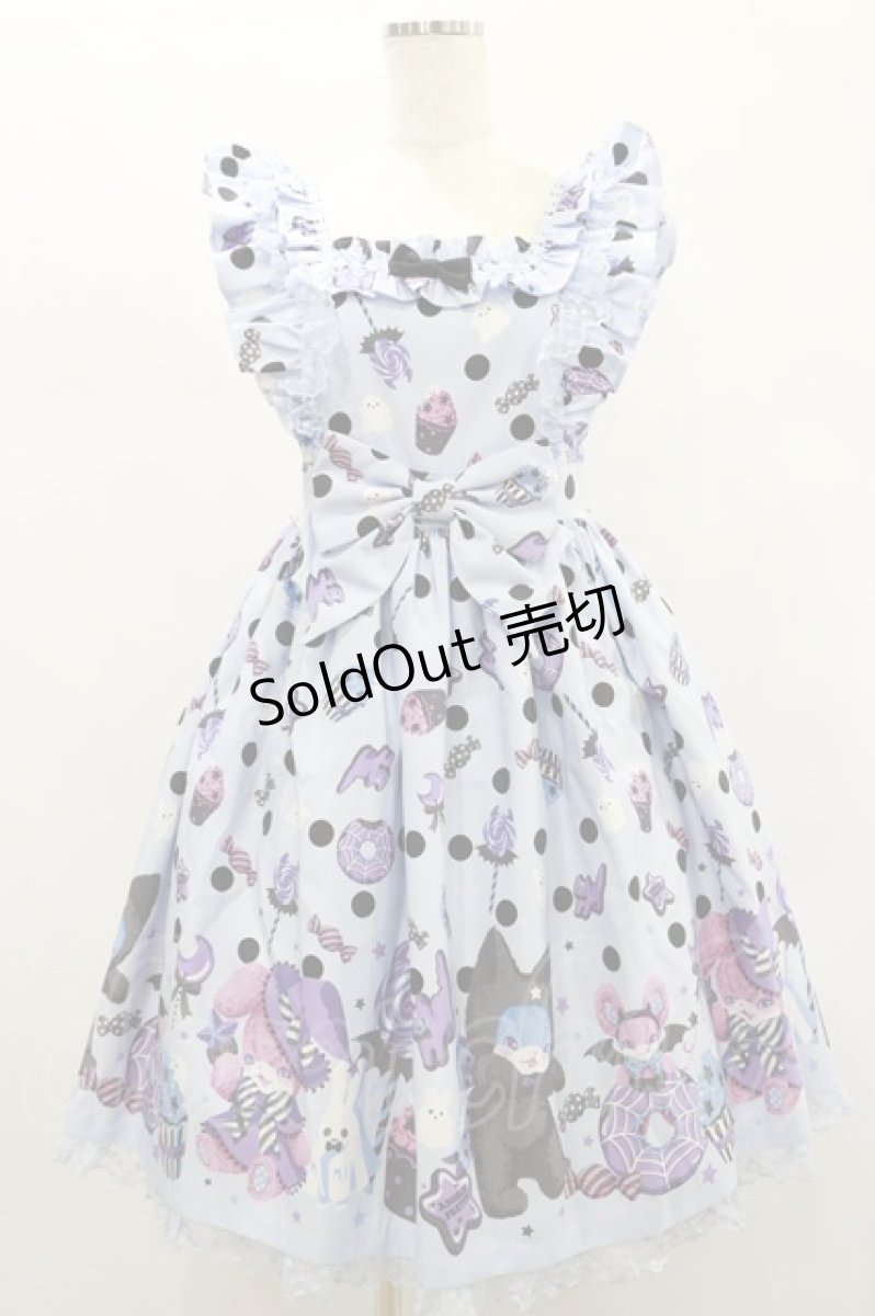 画像1: Angelic Pretty / Happy Treat Partyジャンパースカート Free サックス H-25-01-08-015-AP-OP-NS-ZH (1)