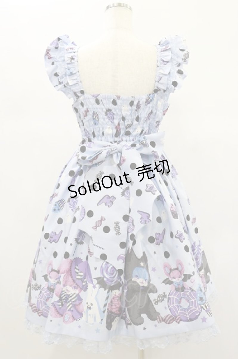 画像2: Angelic Pretty / Happy Treat Partyジャンパースカート Free サックス H-25-01-08-015-AP-OP-NS-ZH (2)