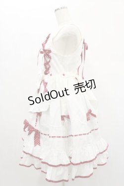 画像3: BABY,THE STARS SHINE BRIGHT / うさくみゃちゃんのドットリボンジャンパースカート Free オフ/レッド H-25-01-08-021-BA-OP-NS-ZH