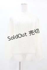 Ank Rouge / ラメニットプルオーバー M オフ H-25-01-09-1057-CA-TO-NS-ZH