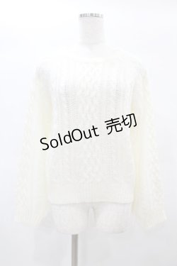 画像1: Ank Rouge / ラメニットプルオーバー M オフ H-25-01-09-1057-CA-TO-NS-ZH