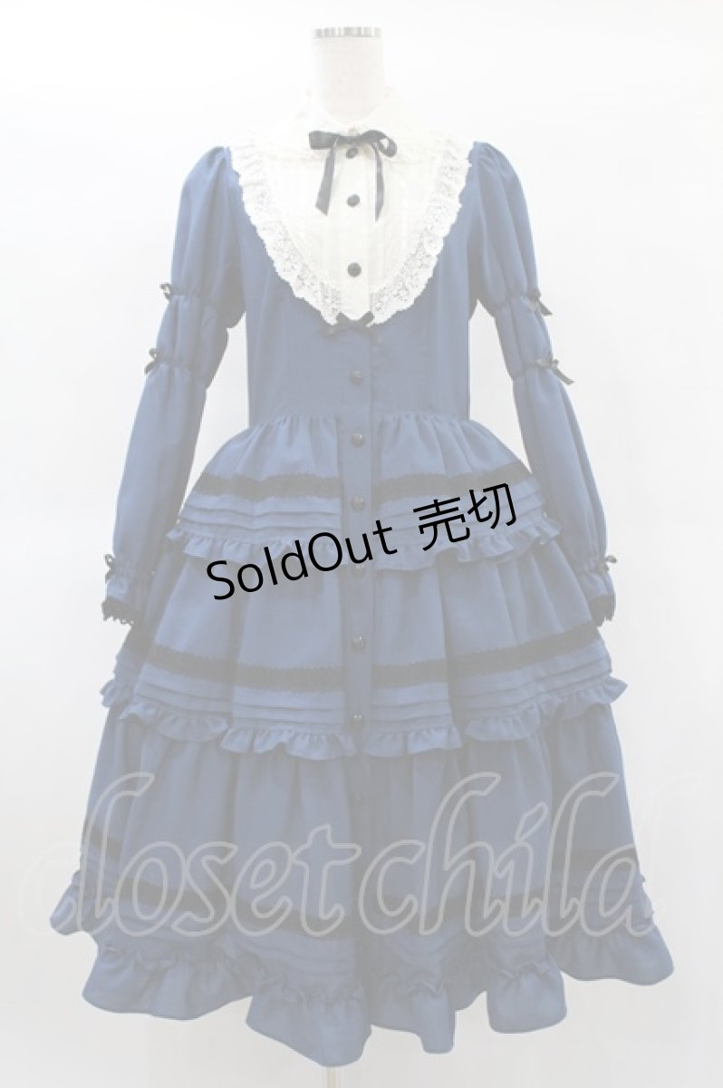 画像1: Innocent World / 大人になったアリスドレス L ブルー×クロ/Blue×Black H-25-01-09-1030-IW-OP-NS-ZH (1)