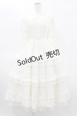 画像1: ALICE and the PIRATES / Historiaロングティアードワンピース Free アイボリー H-25-01-09-1031-PA-OP-NS-ZH