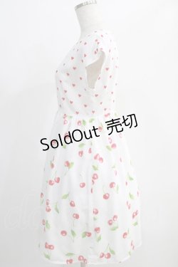 画像2: MILK / ハートチェリーハーフワンピース  オフ×レッド H-25-01-10-005-ML-OP-KB-ZT338