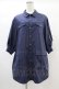 画像1: Jane Marple Dans Le Salon / Flight-sleeve shirt dress M ライトネイビー H-25-01-10-1008-JM-OP-KB-ZT027 (1)