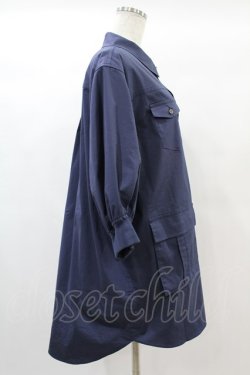 画像3: Jane Marple Dans Le Salon / Flight-sleeve shirt dress M ライトネイビー H-25-01-10-1008-JM-OP-KB-ZT027