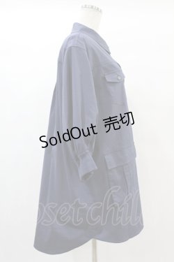 画像3: Jane Marple Dans Le Salon / Flight-sleeve shirt dress M ライトネイビー H-25-06-15-1009-JM-OP-KB-ZH