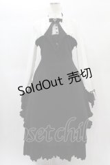 MARBLE / 別タイ付き十字架ヴァンパイアドレス  黒白 H-25-01-10-1012-GO-OP-KB-ZH