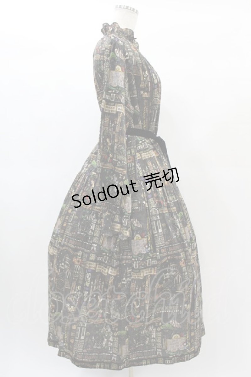 画像3: Jane Marple / Grimm stained glassギャザードレス M ブラック H-25-01-10-1013-JM-OP-KB-ZH (3)